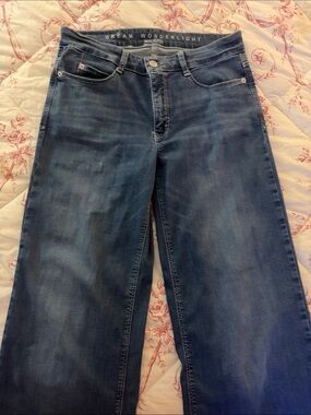 Mac Jeans Dream Wonderlight Women's Wide Leg Jeans - Mid Blue Wash